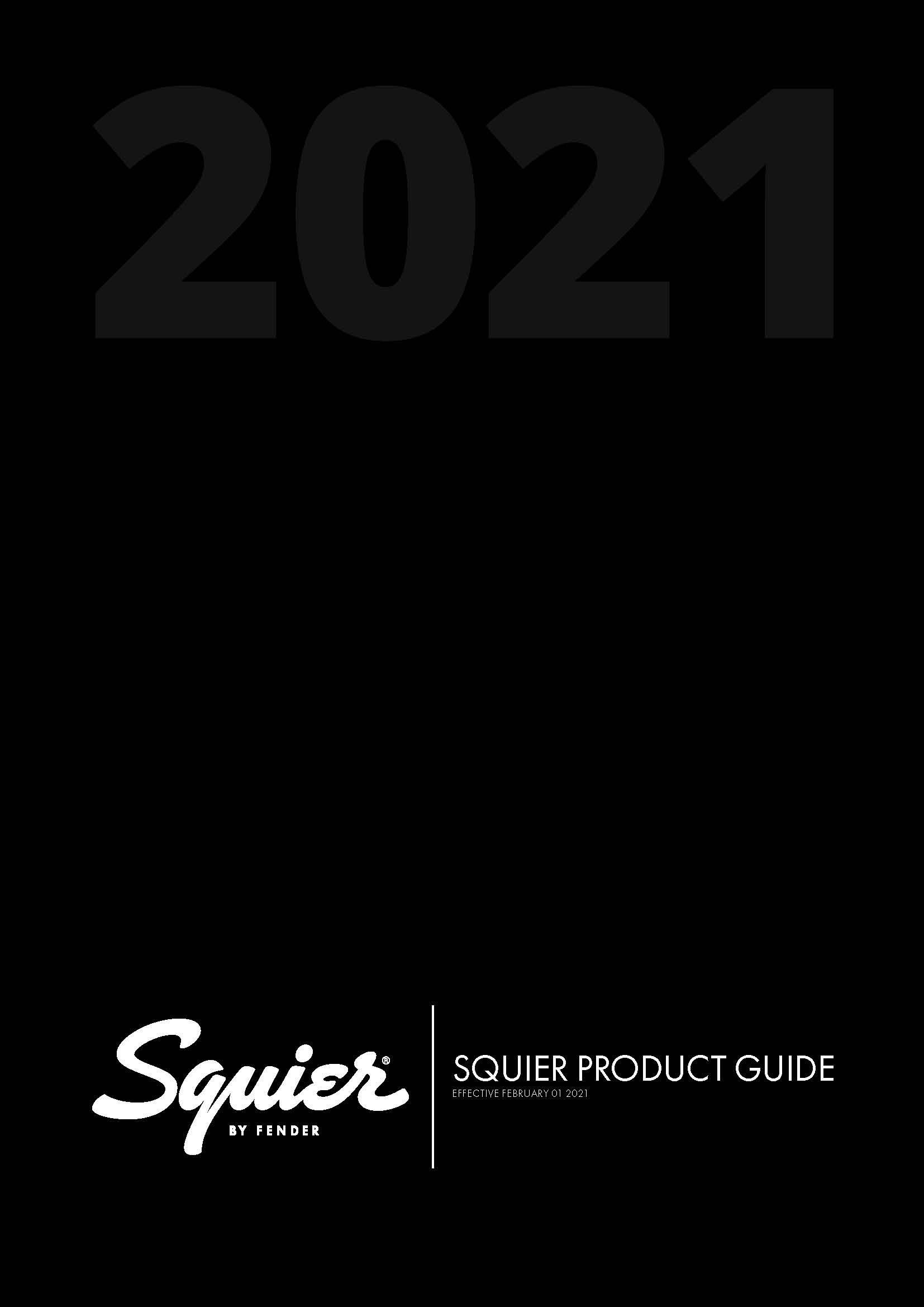 2021 Squier 产品目录